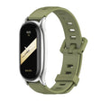 For Xiaomi Mi Band 8 Mijobs Plus Case Flat Hole Silicone Watch Band(Army Green Silver) - free shipping - PMc TechLife - Order now!