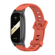For Xiaomi Mi Band 8 Mijobs Plus Case Flat Hole Silicone Watch Band(Orange Black) - free shipping - PMc TechLife - Order now!