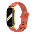 For Xiaomi Mi Band 8 Mijobs Plus Case Flat Hole Silicone Watch Band(Orange Gold) - free shipping - PMc TechLife - Order now!