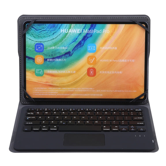 TH10-D For Android & Apple & Windows System 9-10 inch Universal Detachable Touch Bluetooth Keyboard Tablet Case with Stand(Black)