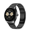 22mm Three Strains Vertical Riser Turtle Buckle Titanium Metal Watch Band(Black) - Watch Bands by PMC TechLife | Online Shopping South Africa | PMC TechLife
