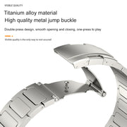 22mm Three Strains Uplift Turtle Buckle Titanium Metal Watch Band(Black)