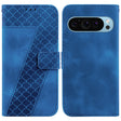 For Google Pixel 9 Pro 7-shaped Embossed Leather Phone Case(Blue) - Google Cases by PMC TechLife | Online Shopping South Africa | PMC TechLife | Buy Now Pay Later Mobicred