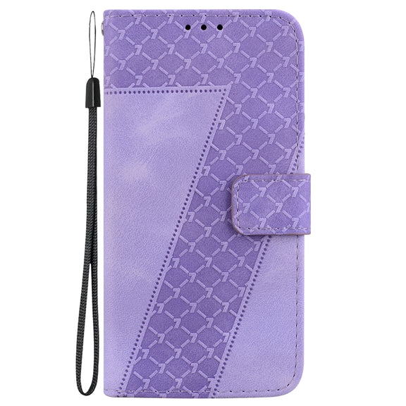 For Google Pixel 9 7-shaped Embossed Leather Phone Case(Purple)