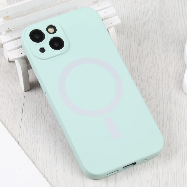 For iPhone 15 Liquid Silicone Magsafe Phone Case(Light Cyan)