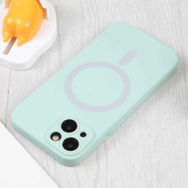 For iPhone 15 Liquid Silicone Magsafe Phone Case(Light Cyan)