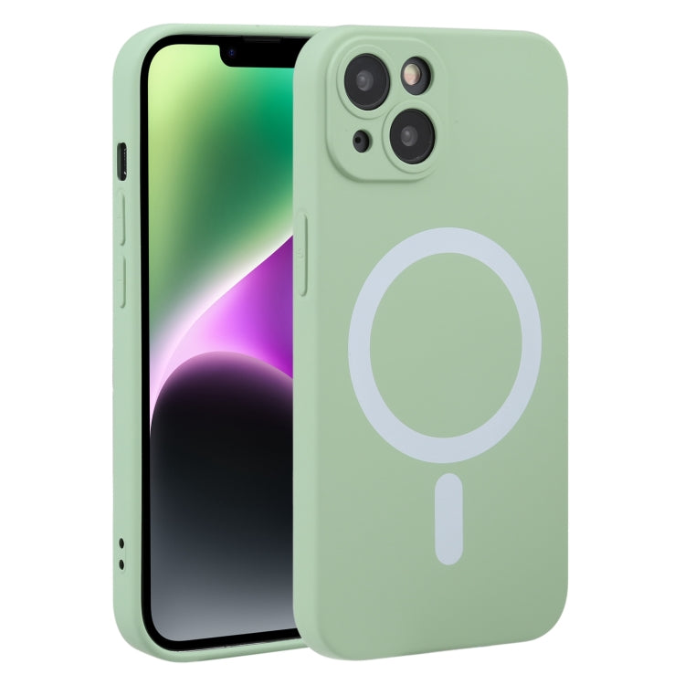 For iPhone 15 Plus Liquid Silicone Magsafe Phone Case(Green)
