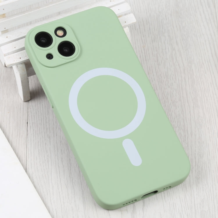 For iPhone 15 Plus Liquid Silicone Magsafe Phone Case(Green)