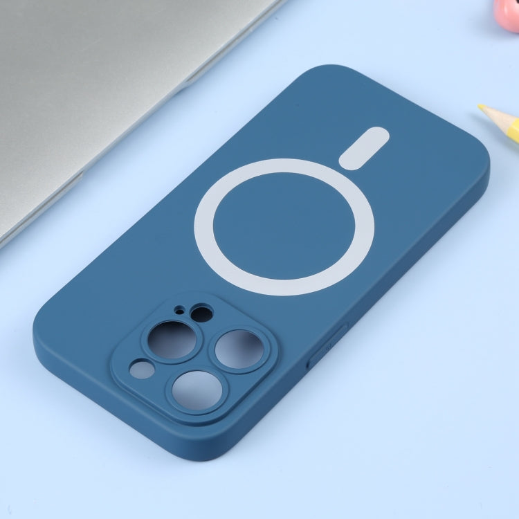 For iPhone 15 Pro Max Liquid Silicone Magsafe Phone Case(Blue)