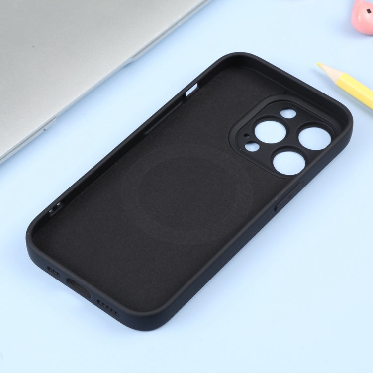 For iPhone 16 Pro Max Liquid Silicone Magsafe Phone Case(Black)