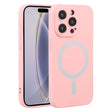 For iPhone 16 Pro Max Liquid Silicone Magsafe Phone Case(Pink) - free shipping - PMC TechLife - Order now!
