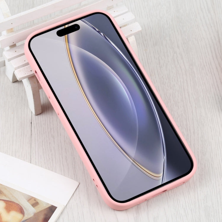 For iPhone 16 Pro Max Liquid Silicone Magsafe Phone Case(Pink)