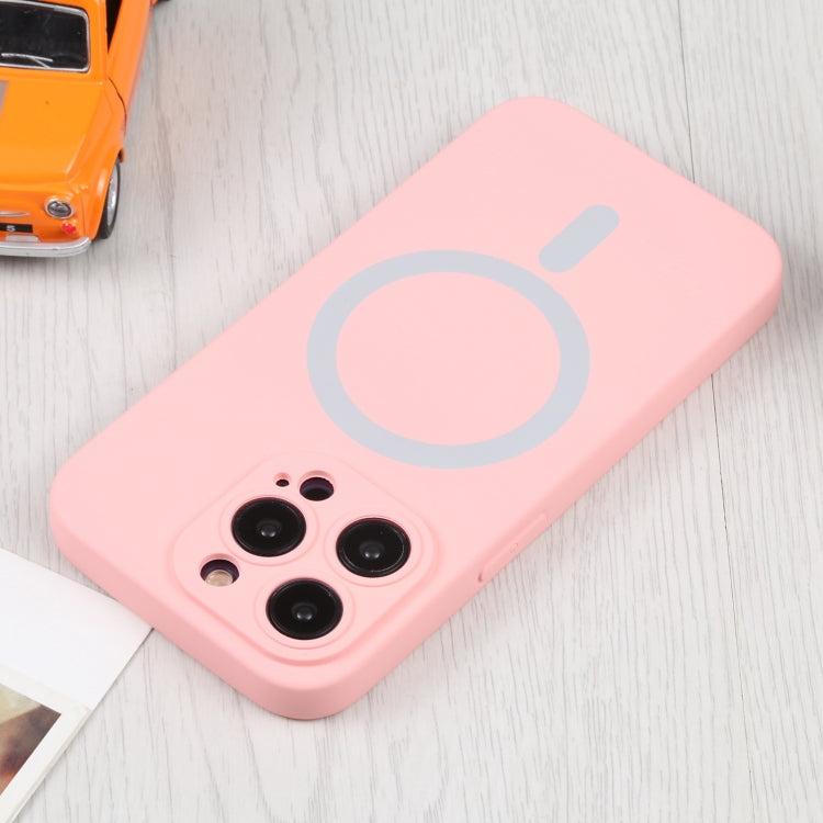 For iPhone 16 Pro Max Liquid Silicone Magsafe Phone Case(Pink)