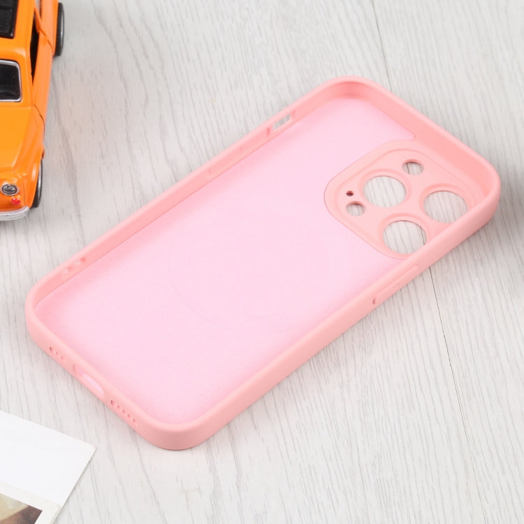 For iPhone 16 Pro Max Liquid Silicone Magsafe Phone Case(Pink)