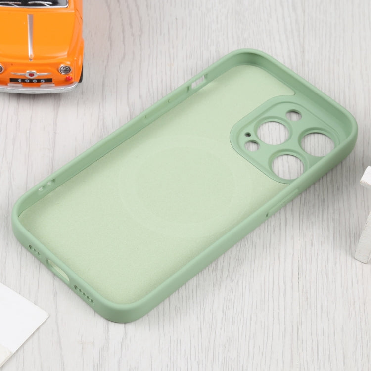 For iPhone 16 Pro Max Liquid Silicone Magsafe Phone Case(Green)