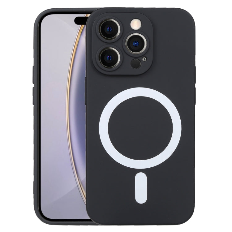 For iPhone 16 Pro Liquid Silicone Magsafe Phone Case(Black)