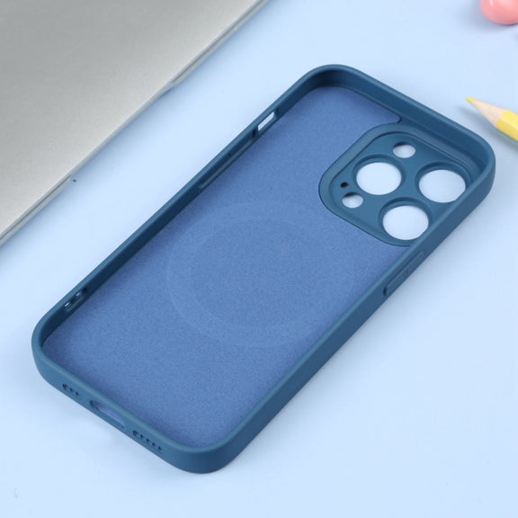 For iPhone 16 Plus Liquid Silicone Magsafe Phone Case(Blue)