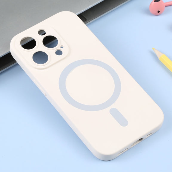 For iPhone 16 Plus Liquid Silicone Magsafe Phone Case(White)
