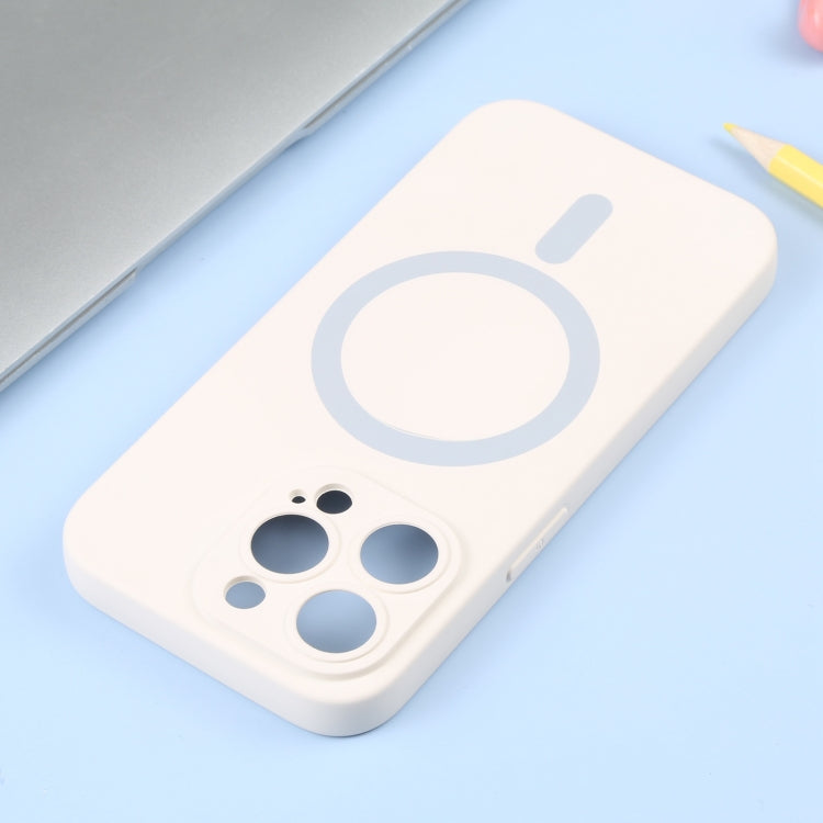For iPhone 16 Plus Liquid Silicone Magsafe Phone Case(White)