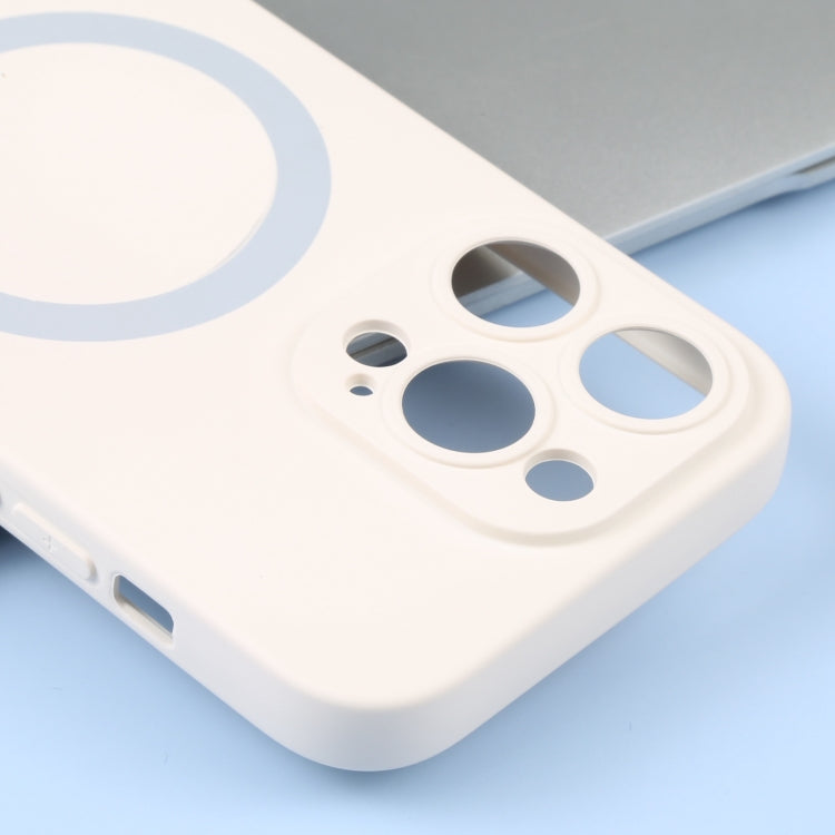 For iPhone 16 Plus Liquid Silicone Magsafe Phone Case(White)