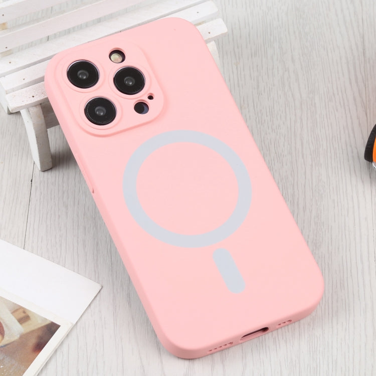 For iPhone 16 Plus Liquid Silicone Magsafe Phone Case(Pink)