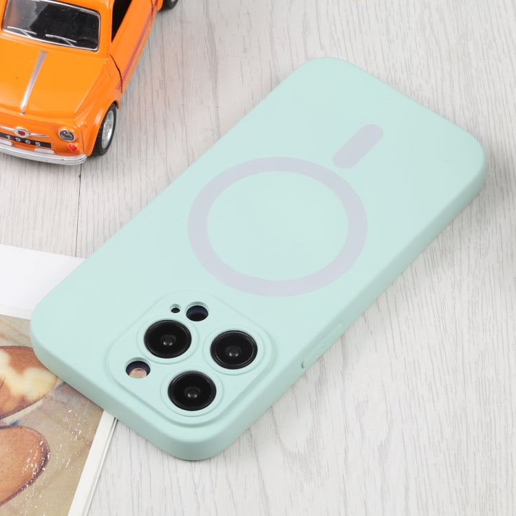 For iPhone 16 Plus Liquid Silicone Magsafe Phone Case(Light Cyan)