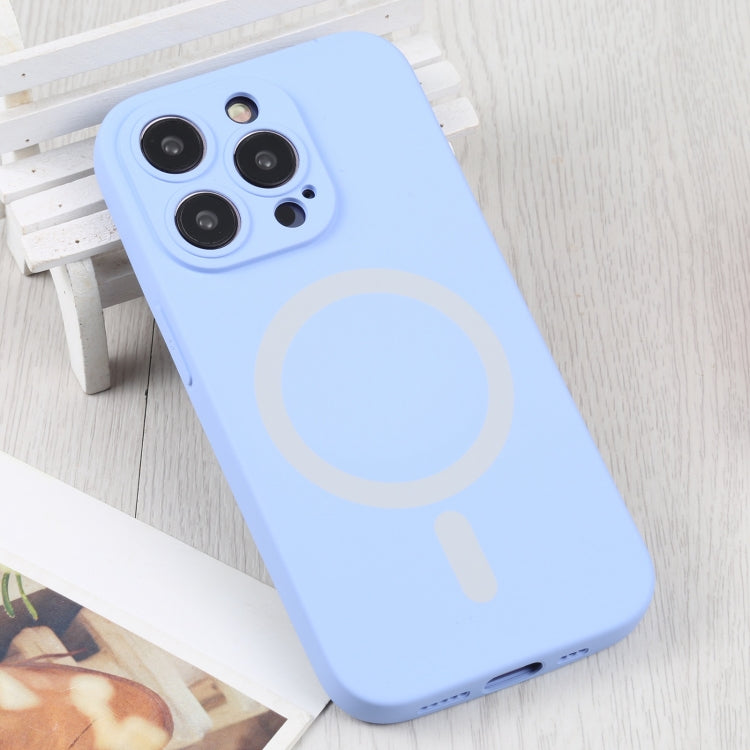 For iPhone 16 Plus Liquid Silicone Magsafe Phone Case(Light Purple)