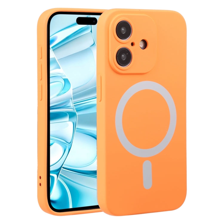 For iPhone 16 Plus Liquid Silicone Magsafe Phone Case(Orange)