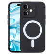 For iPhone 16 Liquid Silicone Magsafe Phone Case(Black) - iPhone 16 Cases by PMC TechLife | Online Shopping South Africa | PMC TechLife | Buy Now Pay Later Mobicred