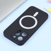 For iPhone 16 Liquid Silicone Magsafe Phone Case(Black)
