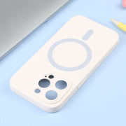 For iPhone 16 Liquid Silicone Magsafe Phone Case(White)