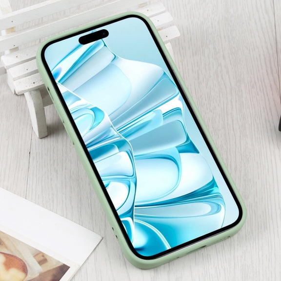 For iPhone 16 Liquid Silicone Magsafe Phone Case(Green)