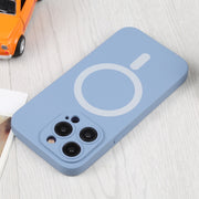 For iPhone 16 Liquid Silicone Magsafe Phone Case(Lavender Grey)