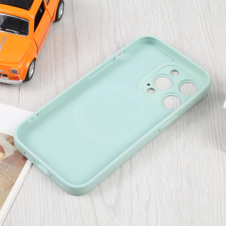 For iPhone 16 Liquid Silicone Magsafe Phone Case(Light Cyan)