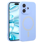 For iPhone 16 Liquid Silicone Magsafe Phone Case(Light Purple)