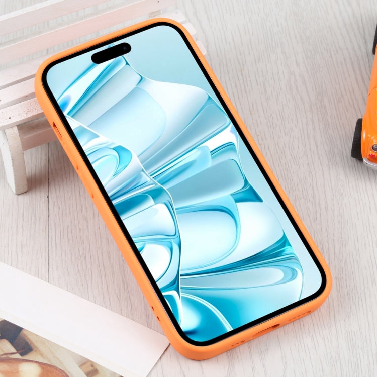For iPhone 16 Liquid Silicone Magsafe Phone Case(Orange)