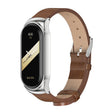 For Xiaomi Mi Band 8 Mijobs CS Case Microfiber PU Leather Watch Band(Brown Silver) - free shipping - PMc TechLife - Order now!