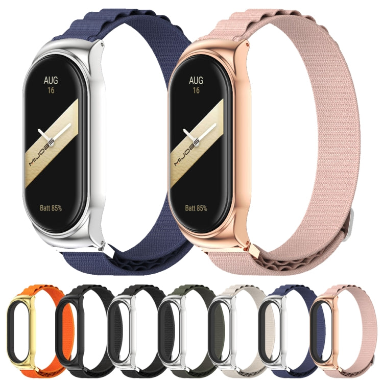 For Xiaomi Mi Band 8 Mijobs CS Case Nylon Breathable Watch Band(Black)
