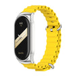 For Xiaomi Mi Band 8 Mijobs CS Case Marine Silicone Breathable Watch Band(Yellow Silver) - free shipping - PMc TechLife - Order now!