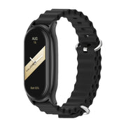 For Xiaomi Mi Band 8 Mijobs Plus Case Marine Silicone Breathable Watch Band(Black)