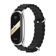 For Xiaomi Mi Band 8 Mijobs Plus Case Marine Silicone Breathable Watch Band(Black Silver) - free shipping - PMc TechLife - Order now!