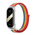 For Xiaomi Mi Band 8 Mijobs CS Case Breathable Nylon Loop Watch Band(Rainbow Silver) - free shipping - PMc TechLife - Order now!