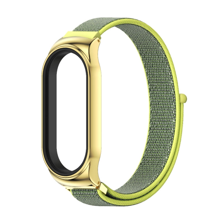 For Xiaomi Mi Band 8 Mijobs CS Case Breathable Nylon Loop Watch Band(Bright Yellow)