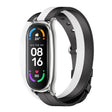 For Xiaomi Mi Band 6 / 5 / 4 / 3 Mijobs Plus Case Double-Loop Leather Watch Band(Black+White+Silver) - free shipping - PMc TechLife - Order now!