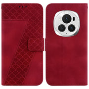 For Honor Magic6 Pro Seven-shaped Embossed Leather Phone Case(Red)