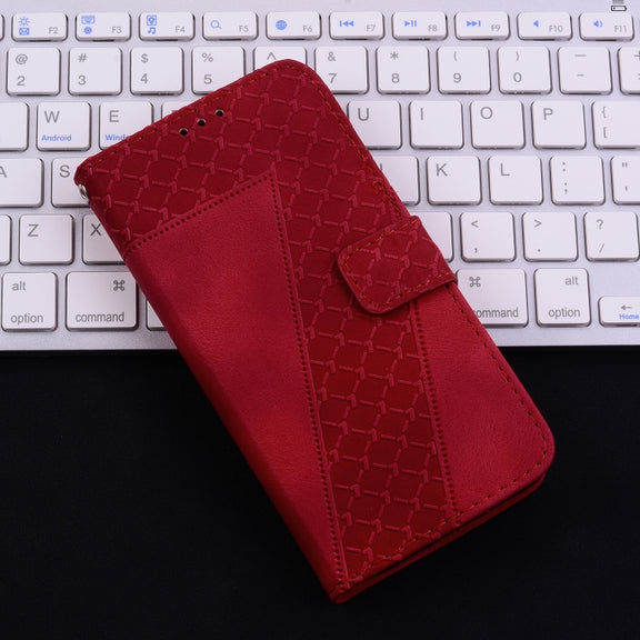 For Honor Magic6 Pro Seven-shaped Embossed Leather Phone Case(Red)