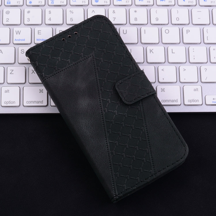 For Honor Magic6 Pro Seven-shaped Embossed Leather Phone Case(Black)