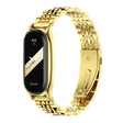 For Xiaomi Mi Band 8 Mijobs Plus Case Seven Bead Metal Stainless Steel Watch Band(Gold) - free shipping - PMc TechLife - Order now!