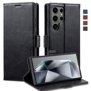 For Samsung Galaxy S24 Ultra LC.IMEEKE RFID Anti-theft Leather Phone Case(Black)