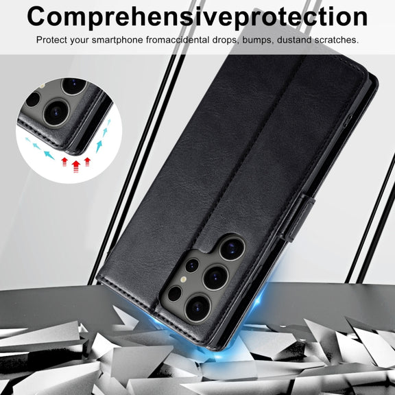 For Samsung Galaxy S24 Ultra LC.IMEEKE RFID Anti-theft Leather Phone Case(Black)